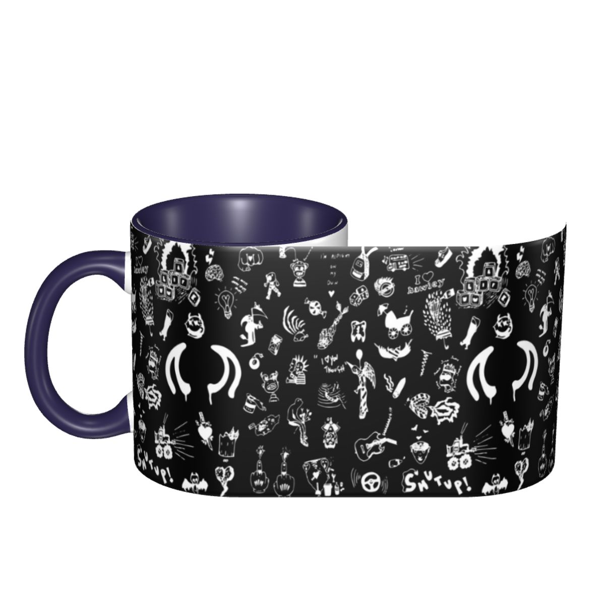 Coffee Tea Drawing - Кружка с рисунком тату Yungblud, забавные