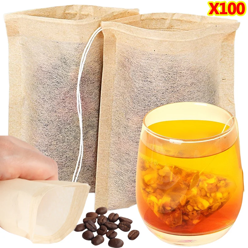 Coffee Tea Leaf And Bean - 100 шт. чайные пакетики с фильтром