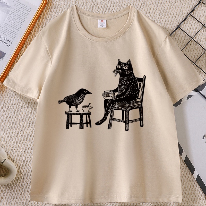 Coffee Tea Drawing - Футболка с графическим принтом «Кофе и