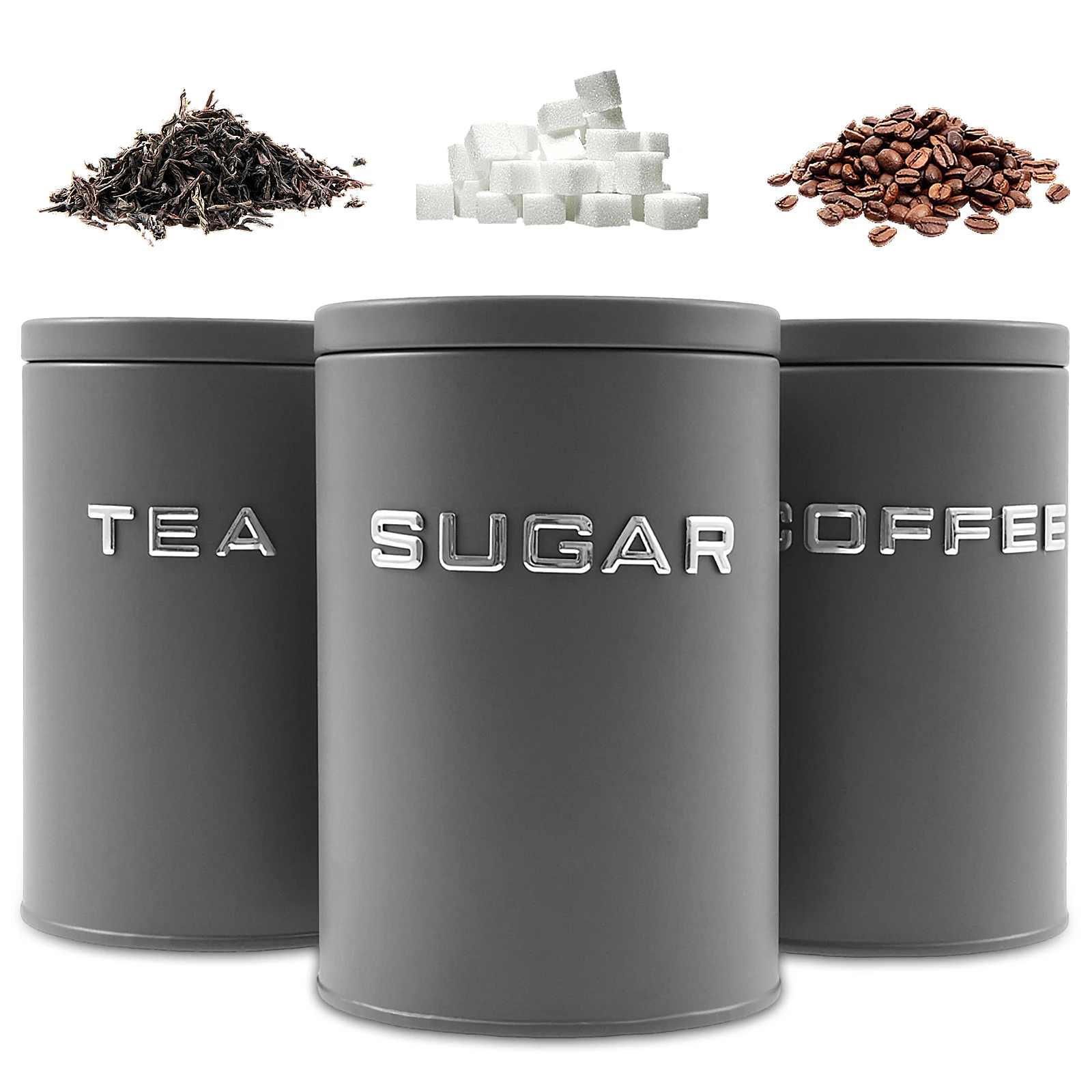 Tea Coffee Sugar Container - 3 шт., банка для чая, кофе,