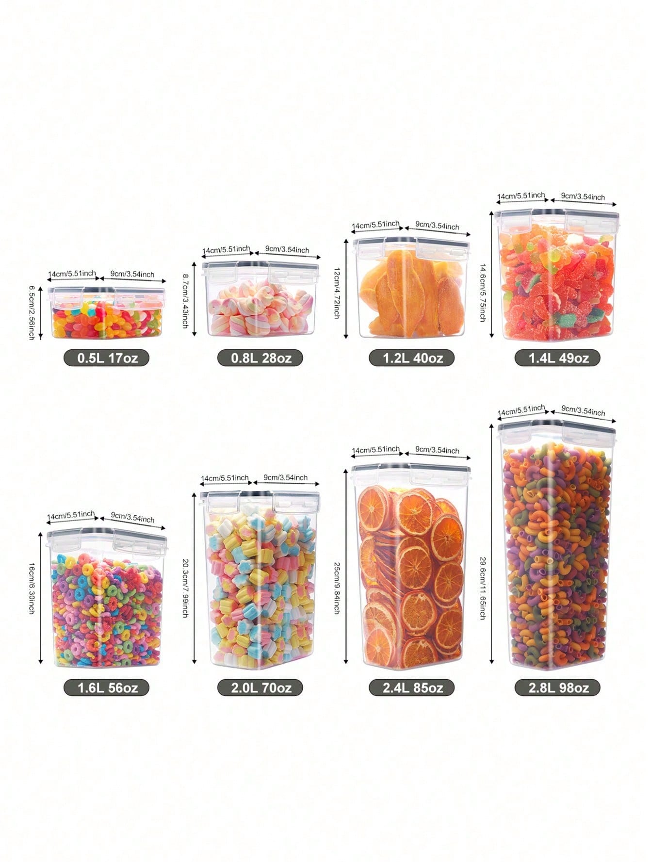 Набор из 48 герметичных контей – обзор и цена Tea Coffee Sugar Container