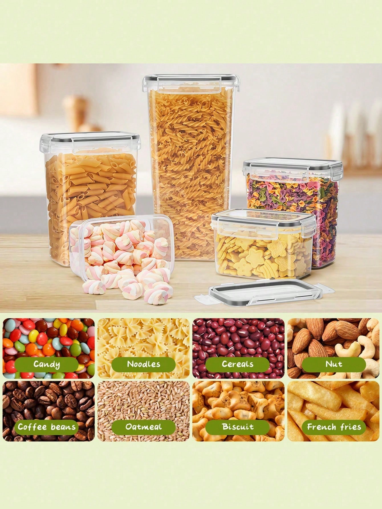 Набор из 48 герметичных контей – обзор и цена Tea Coffee Sugar Container