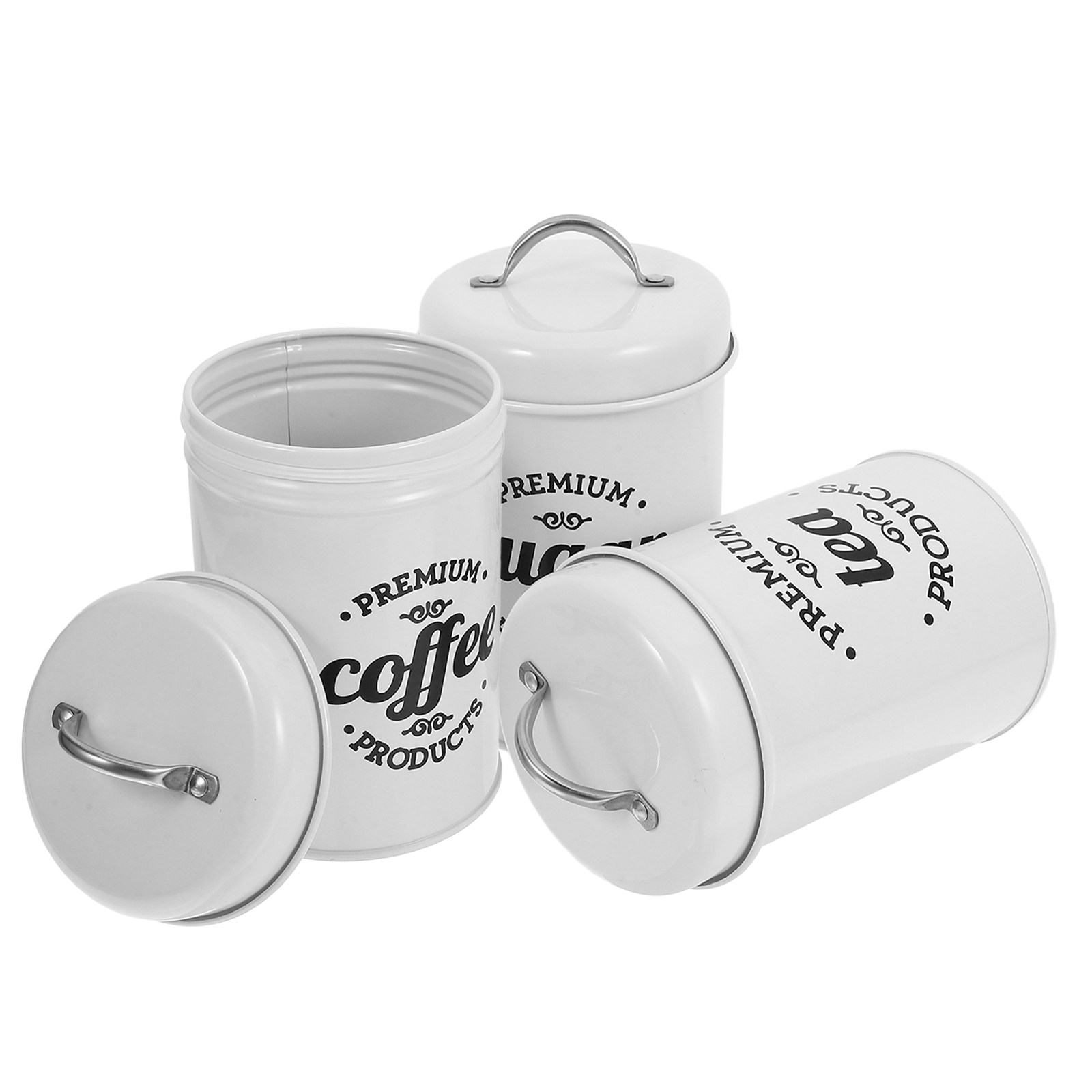 Набор герметичных металлически – обзор и цена Tea Coffee Sugar Container