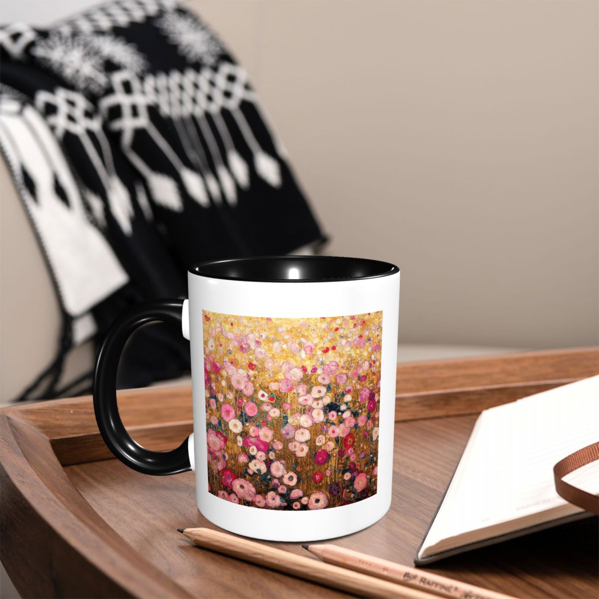 Кружка Gustav Klimt Pink Flowe – обзор и цена Coffee Tea Garden