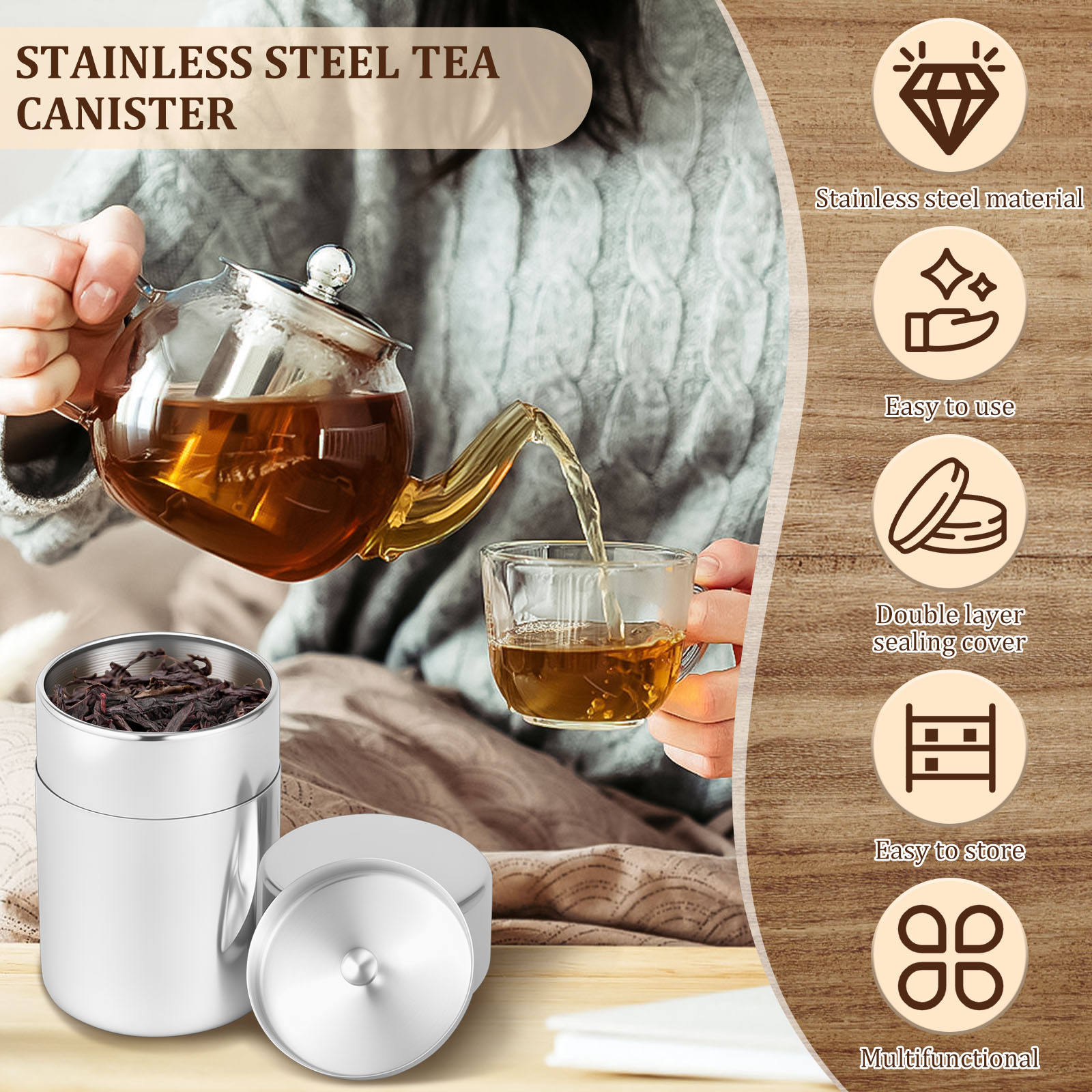 Банки из нержавеющей стали с ч – обзор и цена Coffee Tea Leaf And Bean