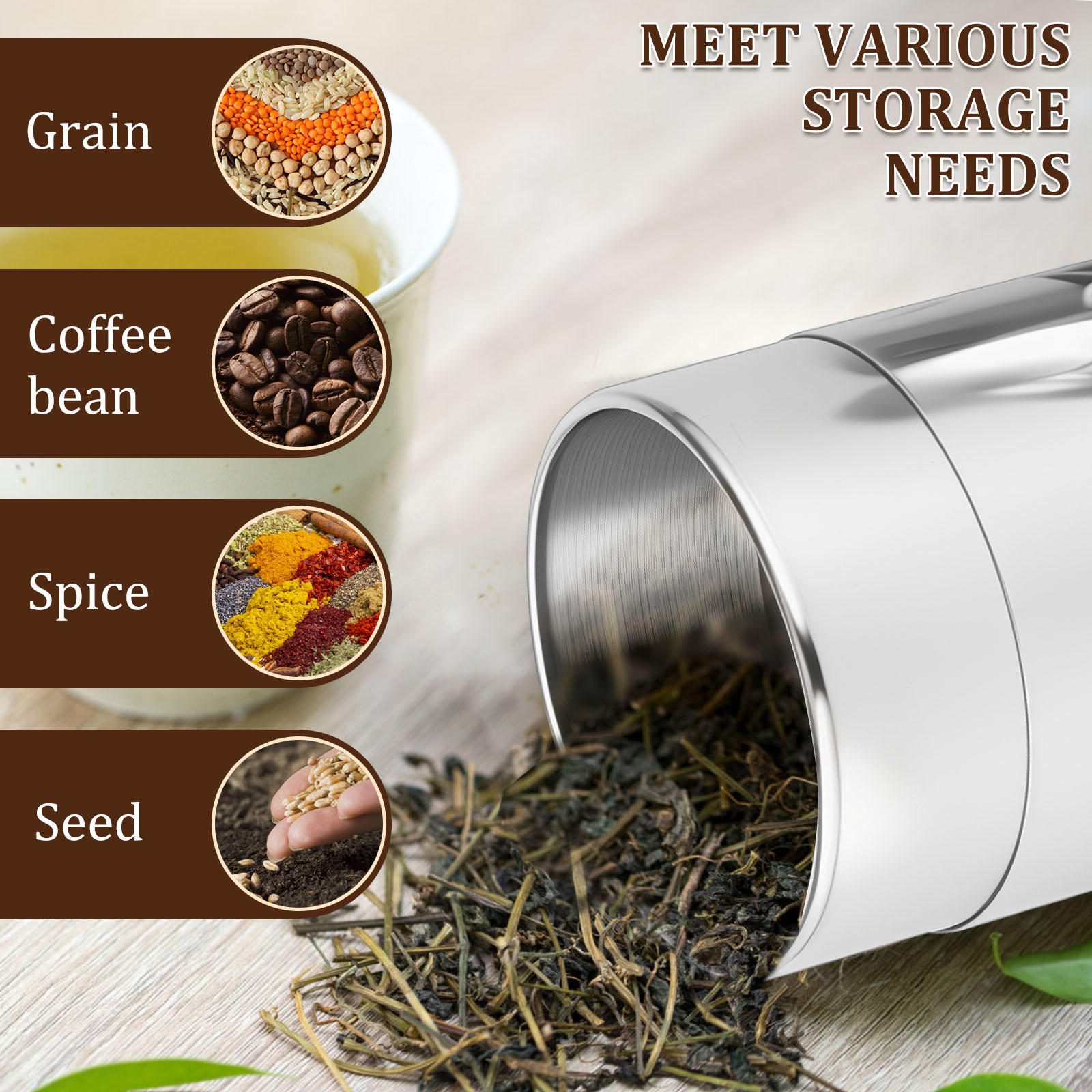 Банки из нержавеющей стали с ч – обзор и цена Coffee Tea Leaf And Bean