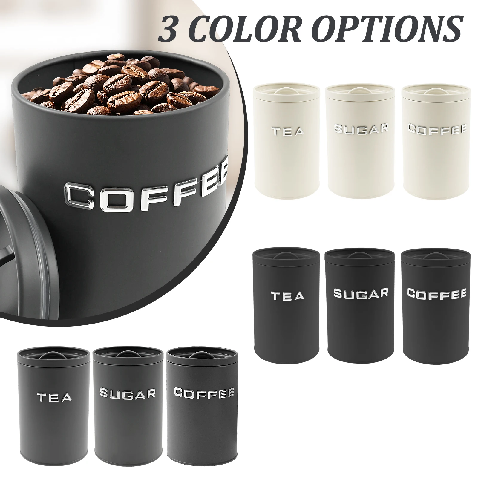 3 шт., банка для чая, кофе, са – обзор и цена Tea Coffee Sugar Container