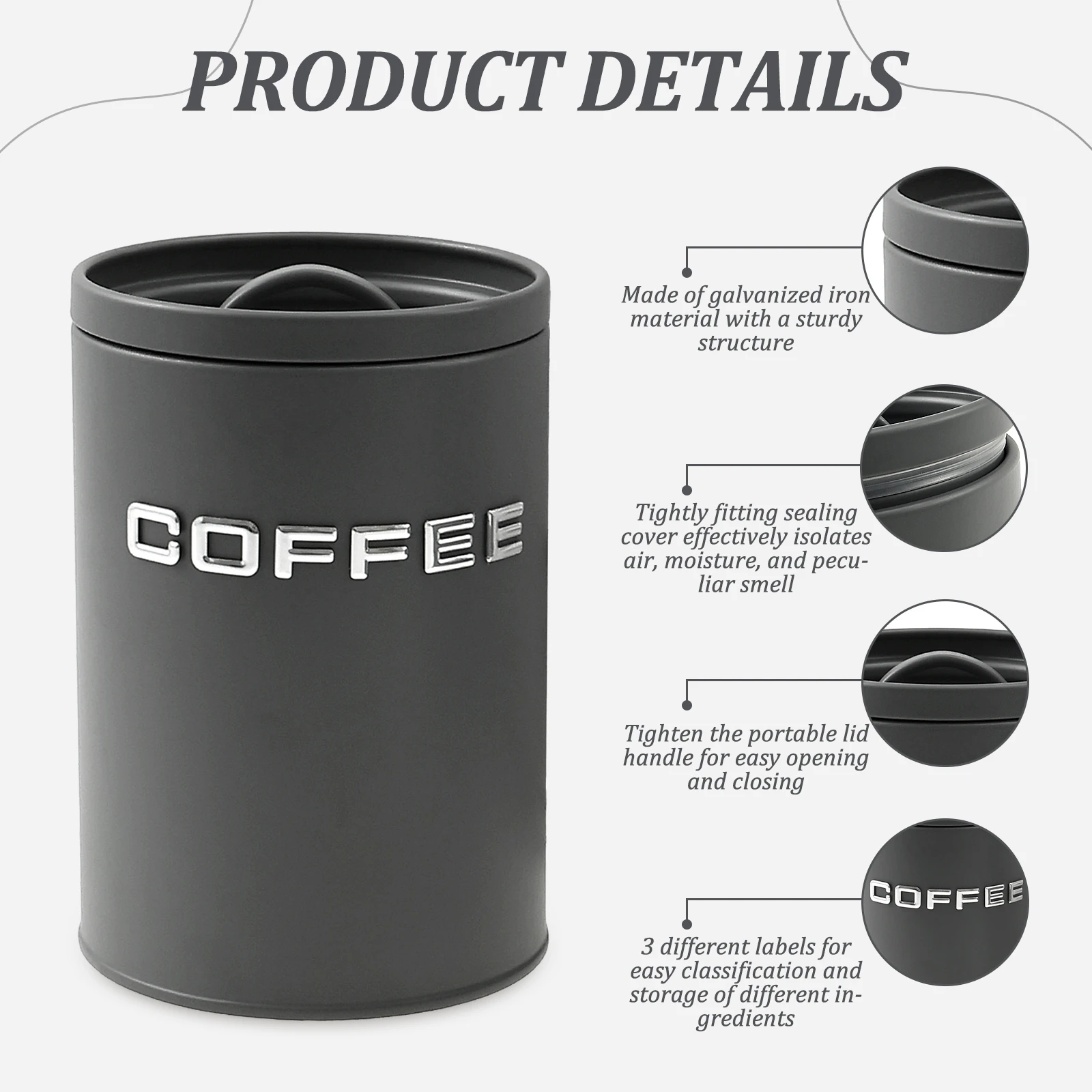 3 шт., банка для чая, кофе, са – обзор и цена Tea Coffee Sugar Container